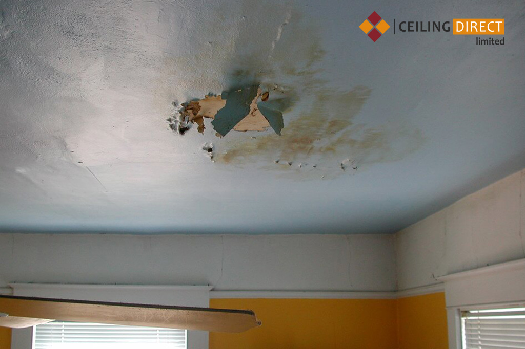 repair water damaged ceiling